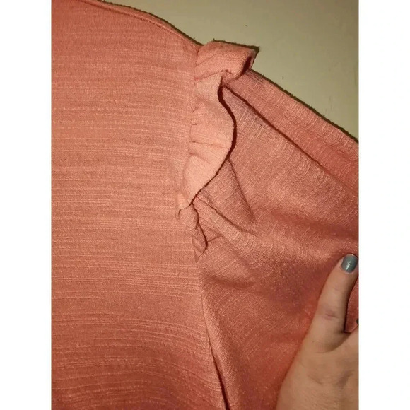 Nine West Women's Peach Short Sleeve Top L - Picture 4 of 4